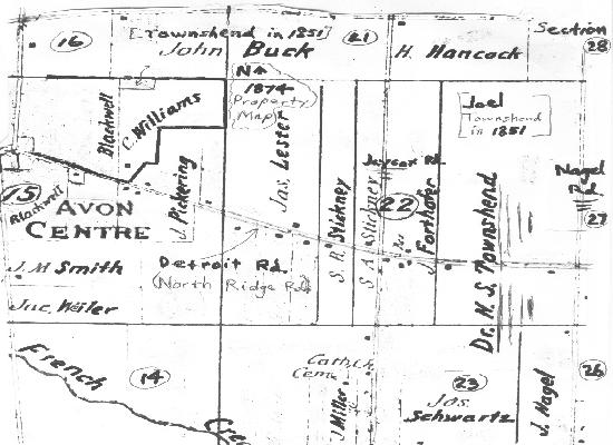 Map of the Townshend Farm